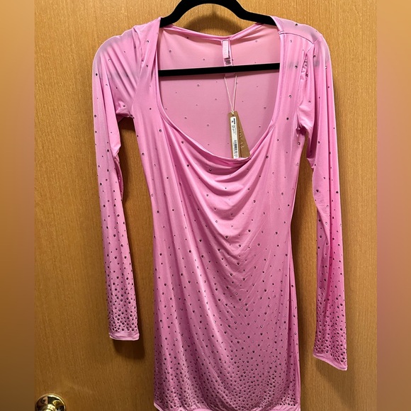 Pink Jelly Sheer Rhinestone Skims dress - Picture 4 of 4